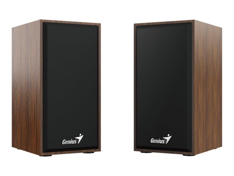 Genius SP-HF180 2-Way Speakers, Black and Wood with Wired 6W
