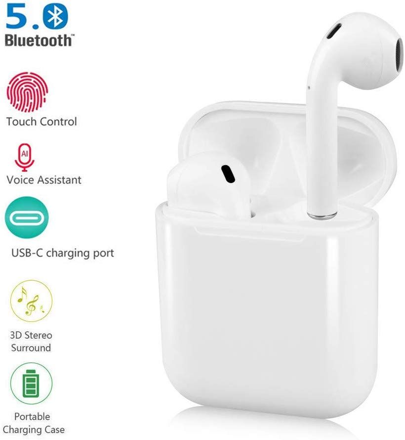 Auriculares inalámbricos Bluetooth FASÏZ, auriculares Bluetooth 5.0 con estuche de carga portátil