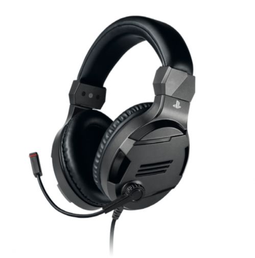 Casque filaire Bigben sous licence officielle PS4 - Circum-auriculaire Titane avec haut-parleurs de 40 mm