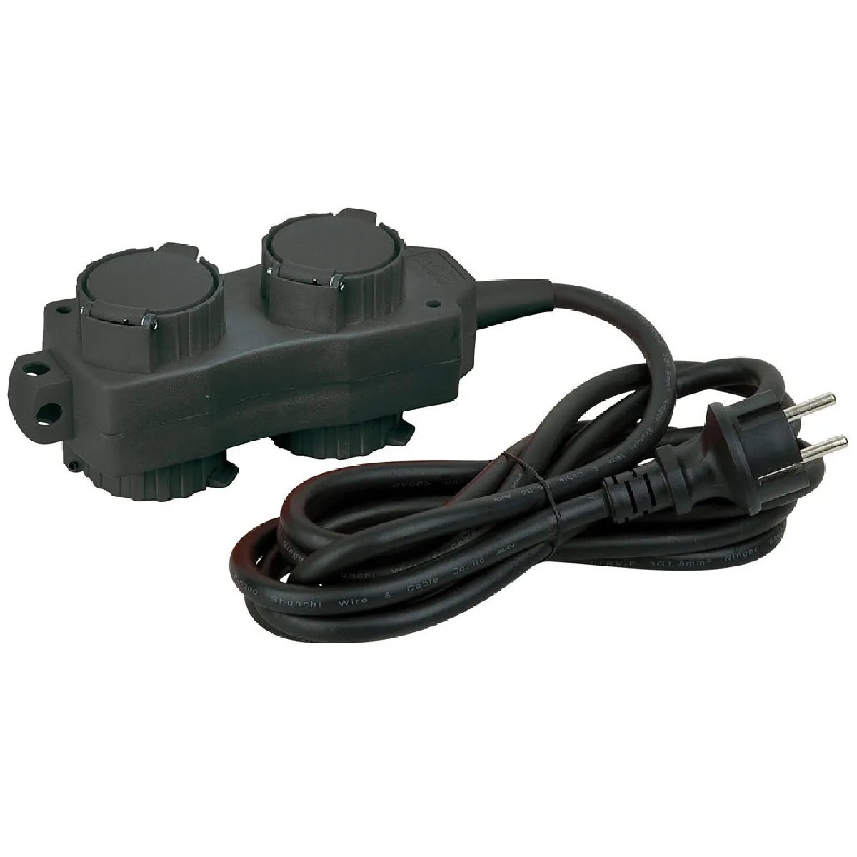 Barra de enchufes Dap 2+2 - Cable de 1,5 m, IP20, Corriente 16A