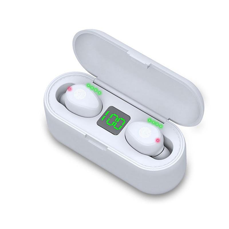 Wireless Stereo Headphones - Bluetooth 5.0 with Power Bank - White