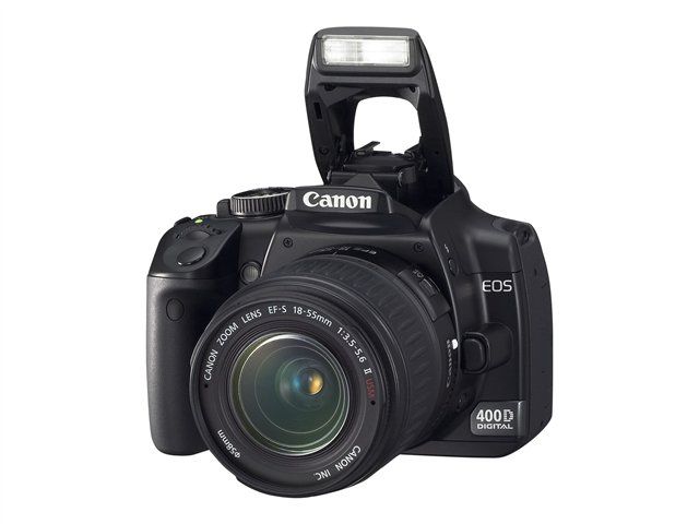 Canon Reflex Camera - 10.1MP - APS-C - EF-S 3x Optical Zoom Lens 18-55mm - Black