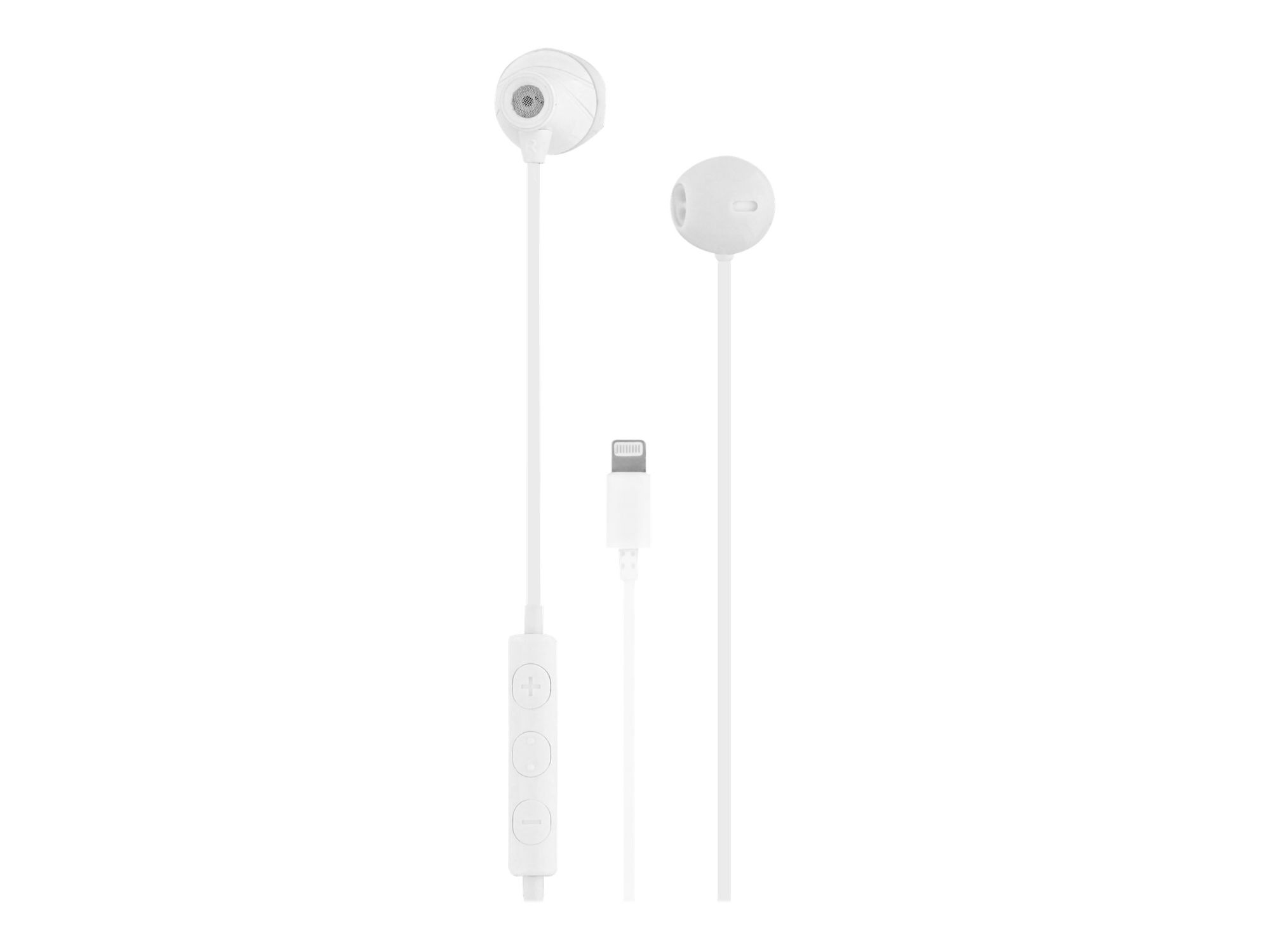 TNB CURV - Wired Headphones with Microphone - In-Ear - Lightning - White