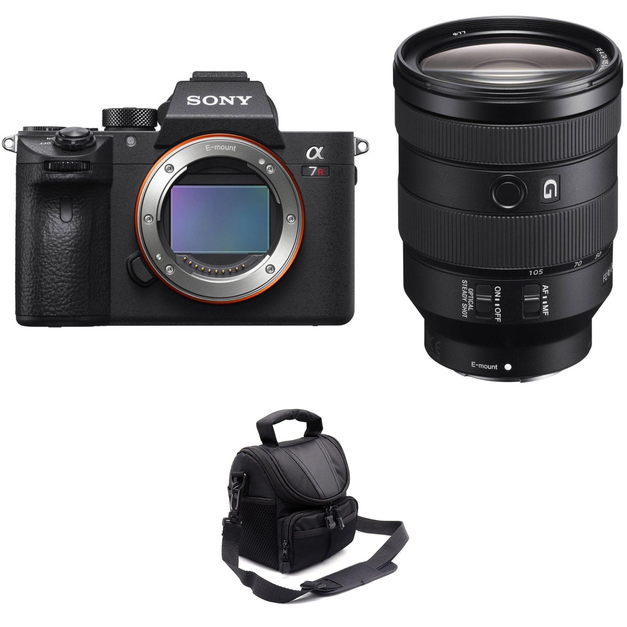 Sony ALPHA 7R III Camera + FE 24-105mm f/4 G OSS Lens + 2-Year Warranty Bag