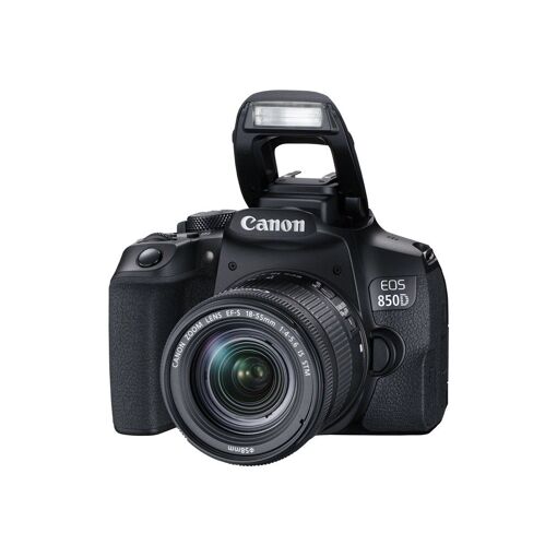 Canon EOS 850D - Cámara digital - DSLR - 24.1 MP - APS-C - 4K/30 fps - Objetivo zoom óptico 3x EF-S 18-55 mm IS STM - Wi-Fi, Bluetooth