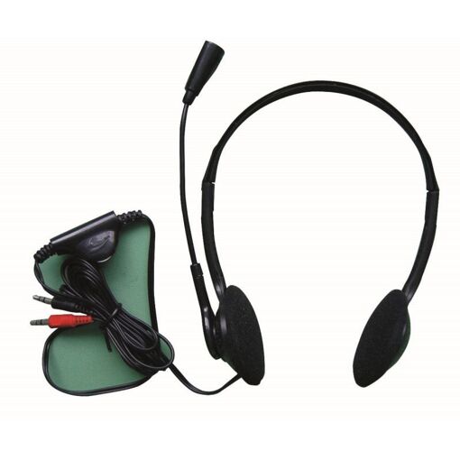 Auricular estéreo Waytex con micrófono y control de volumen