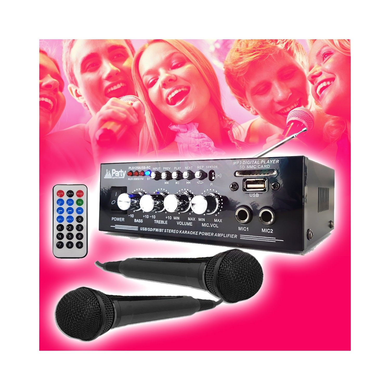 Party Sound 50W Karaoke Stereo Amplifier