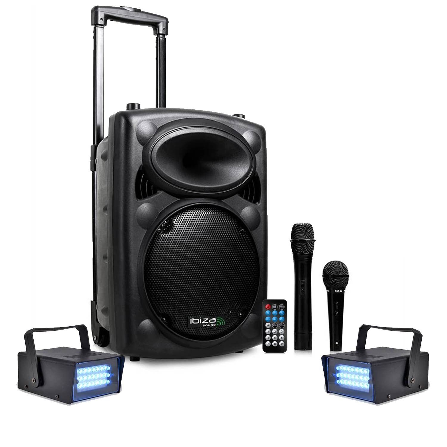 Altavoz portátil para karaoke Ibiza PACK LED IBIZA PORT10VHF-BT