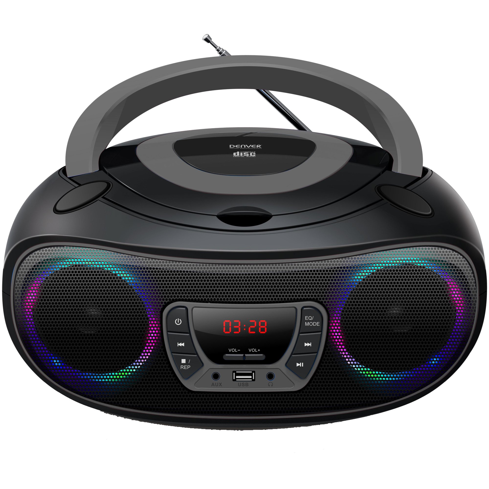 Denver TCL-212BT Portable CD Player, Black/Grey