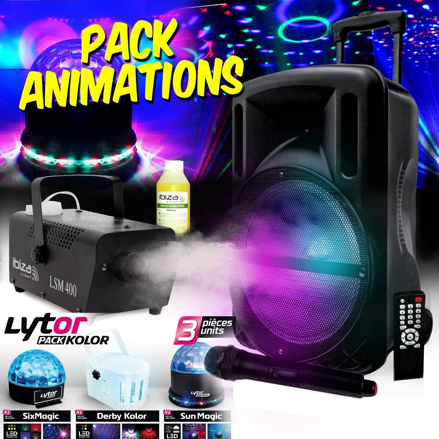 Mydj DJOON 500W Animation Pack with LEDs and Fog Machine