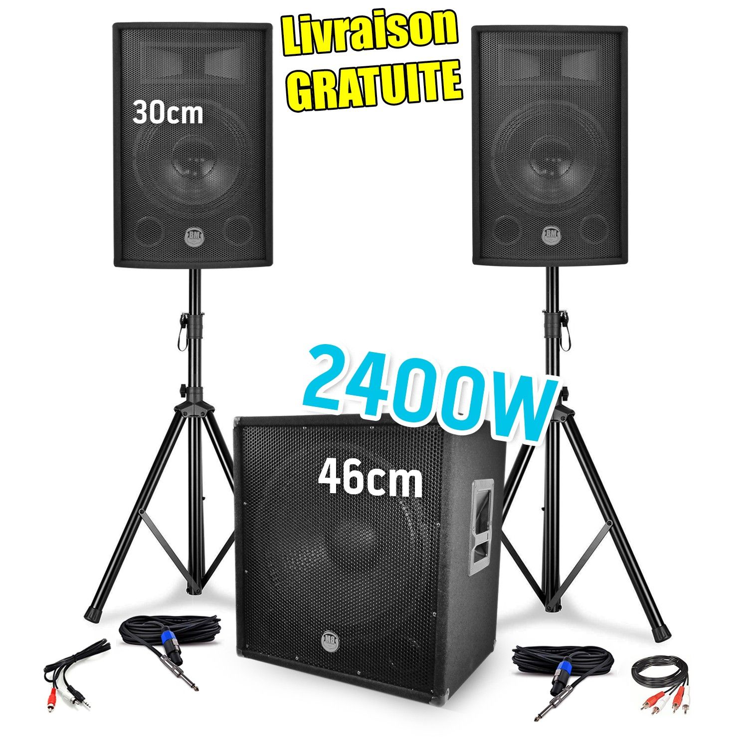 Pack SONO BM Sonic BMS1812 - 2400W Système de sonorisation
