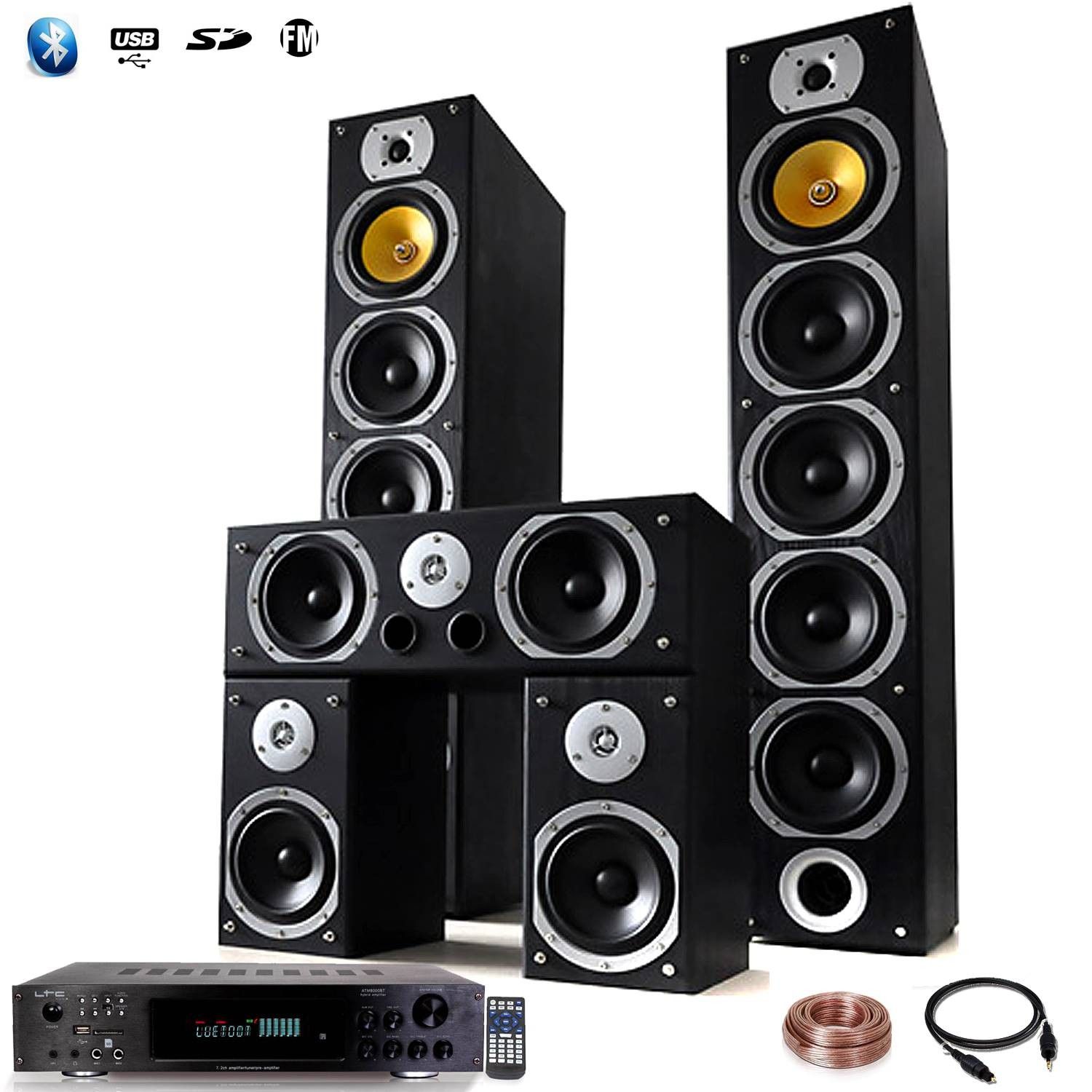 BENG Home Cinema System 1240W + Amplifier 360W + 25M Connection Cable