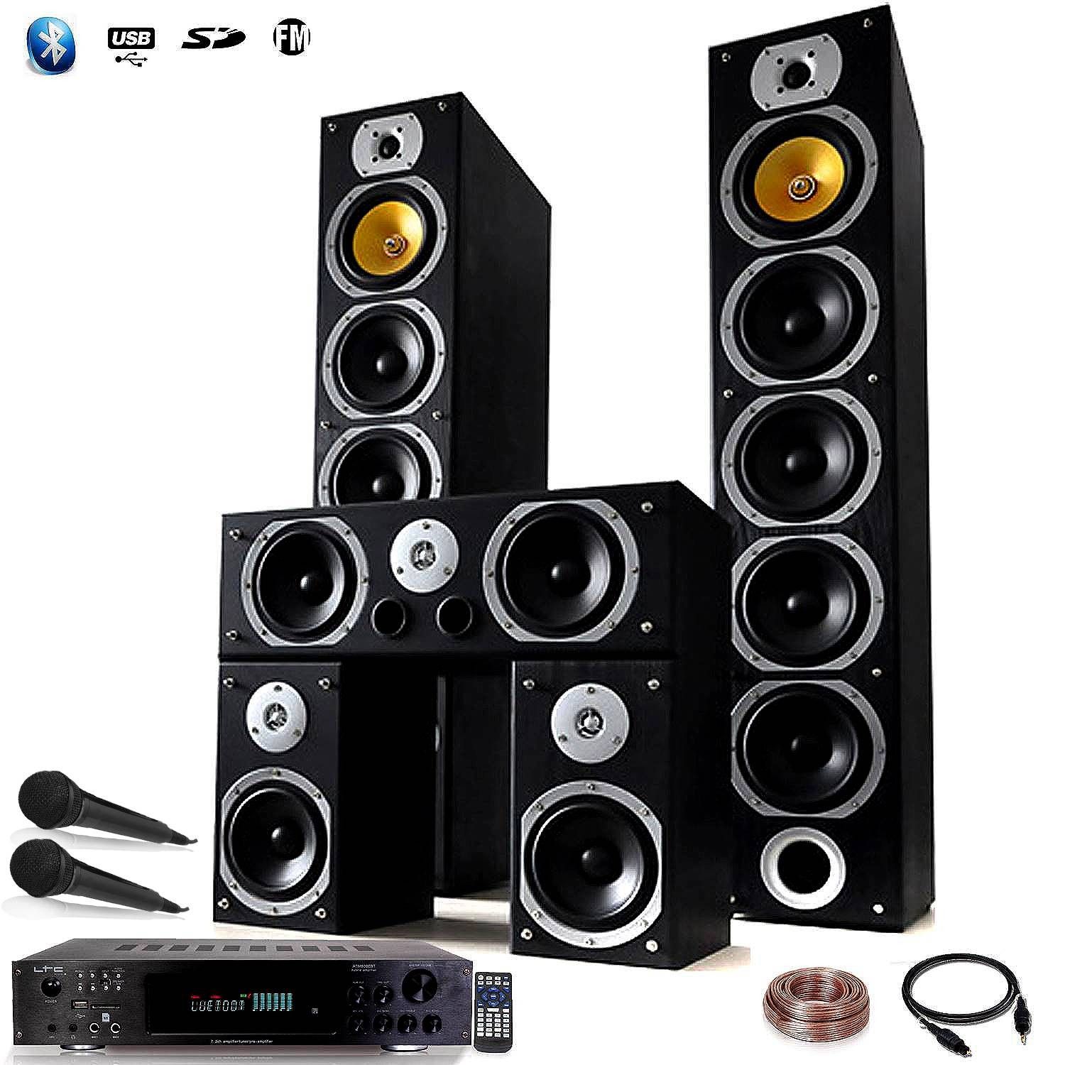Beng Home Cinema Hi-Fi Karaoke System 1240W + Amplifier 360W + 25M Cable + 2 Microphones