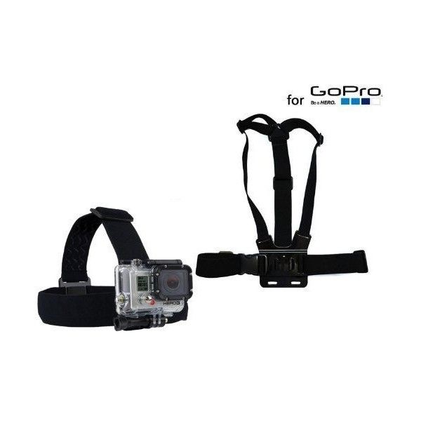 GoPro Front Head Mount and Chest Harness (Size: Adjustable, Color: N/A, Capacity: N/A)