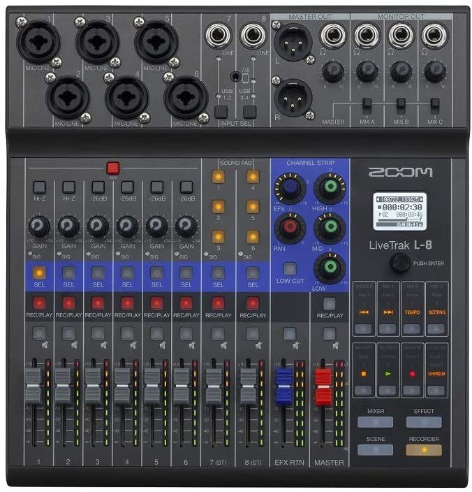 Zoom LiveTrak L-8 Mixing Console (Size: 8 Channels, Color: N/A, Capacity: N/A)