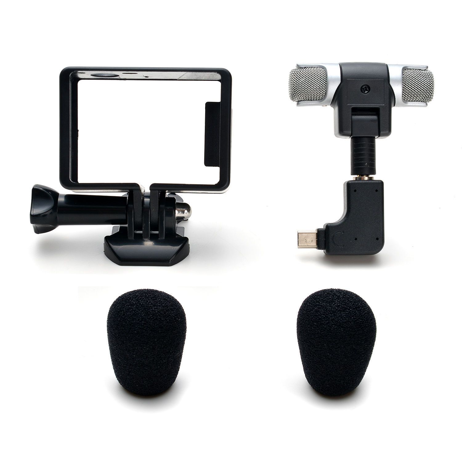 Étui GoPro Smooth Frame et micro téléphone pour Héro 3/3+ et 4