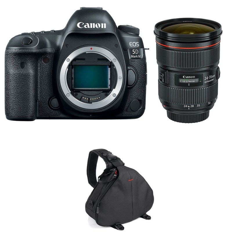 Canon EOS 5D Mark IV + EF 24-70mm f/2.8L II USM + Bolso de Garantía 2 Años