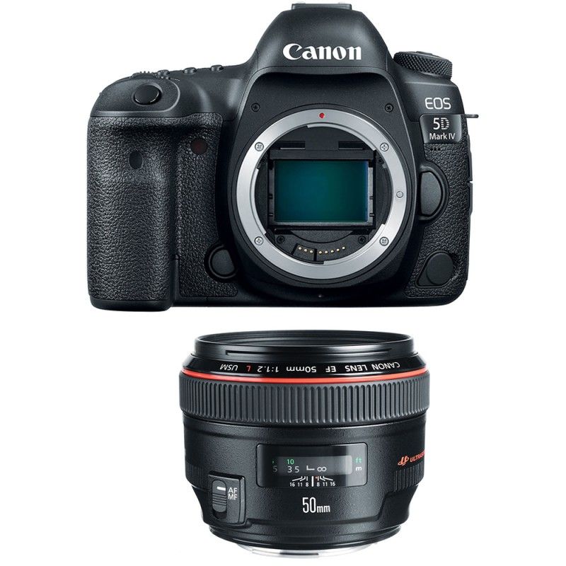 Canon EOS 5D Mark IV + EF 50mm f/1.2L USM 2-Year Warranty
