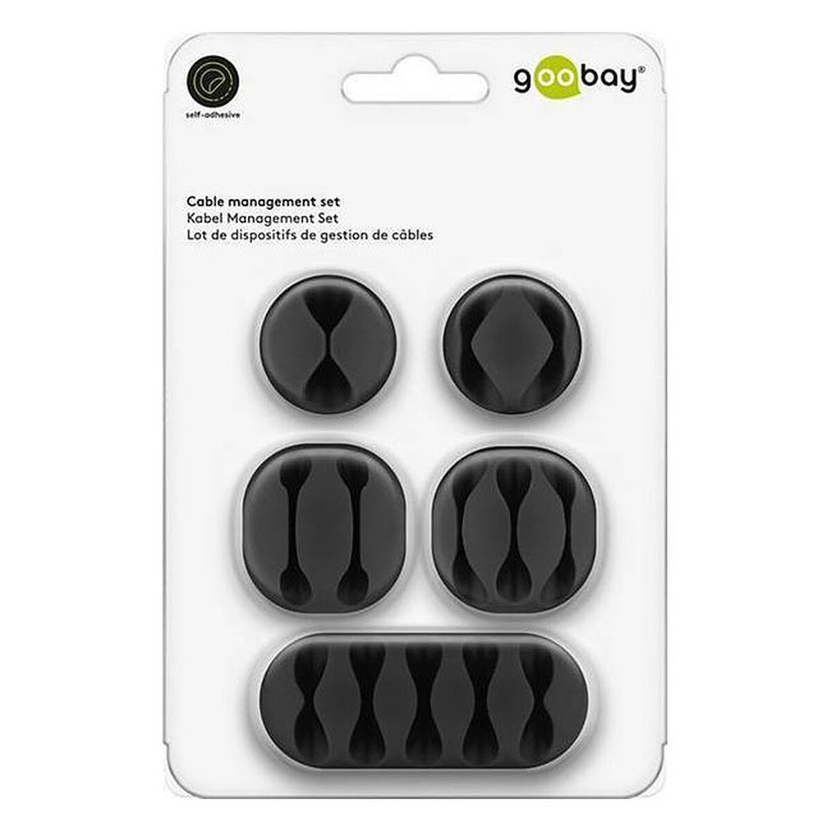 Goobay Set Cable Management - Noir
