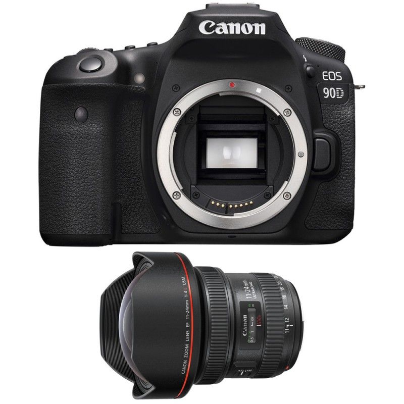 Canon EOS 90D + Objetivo EF 11-24mm f/4L USM con garantía de 2 años