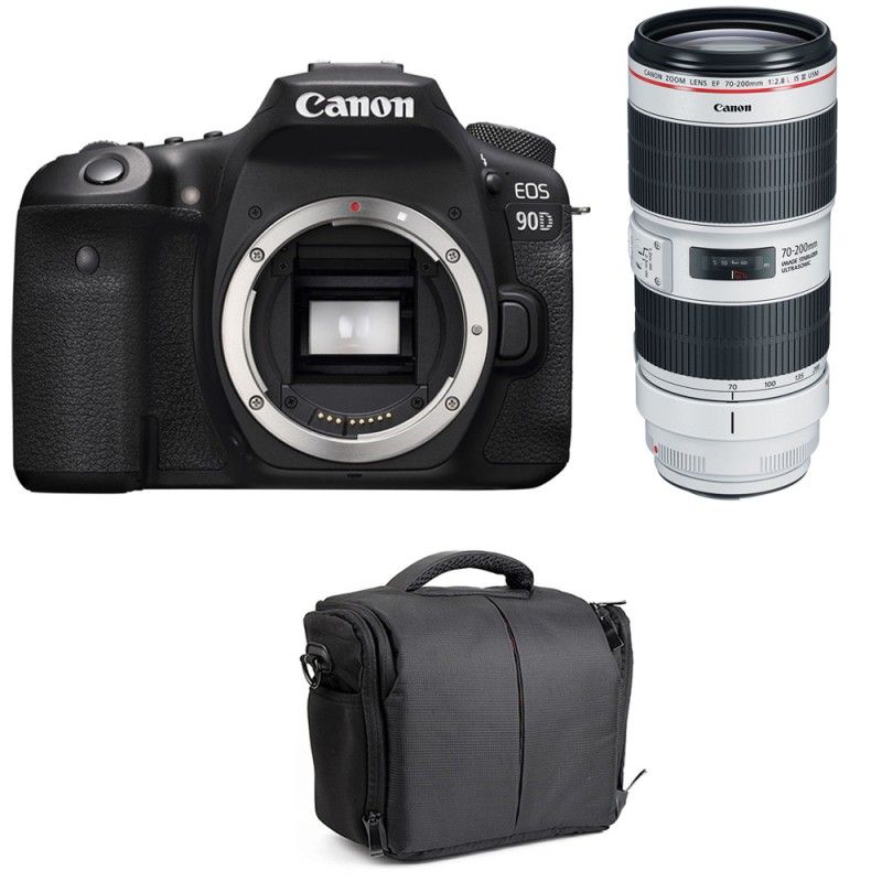 Canon EOS 90D + EF 70-200mm f/2.8L IS III USM + 2 Year Warranty Bag
