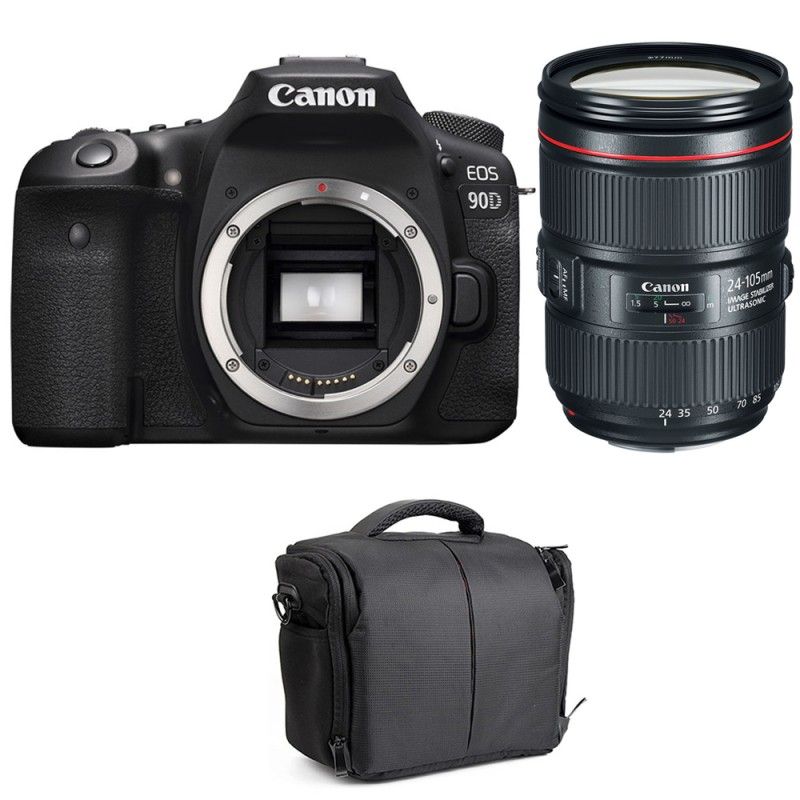 Canon EOS 90D + EF 24-105mm f/4L IS II USM + 2-Year Warranty Bag