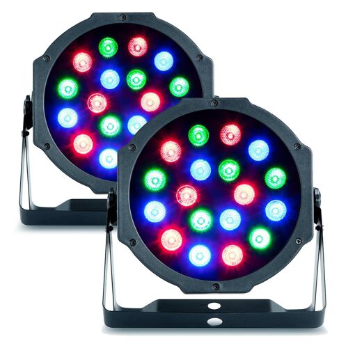 Party Sound & Light LED PAR Lights 18x1W RGB - DJ Light Kit