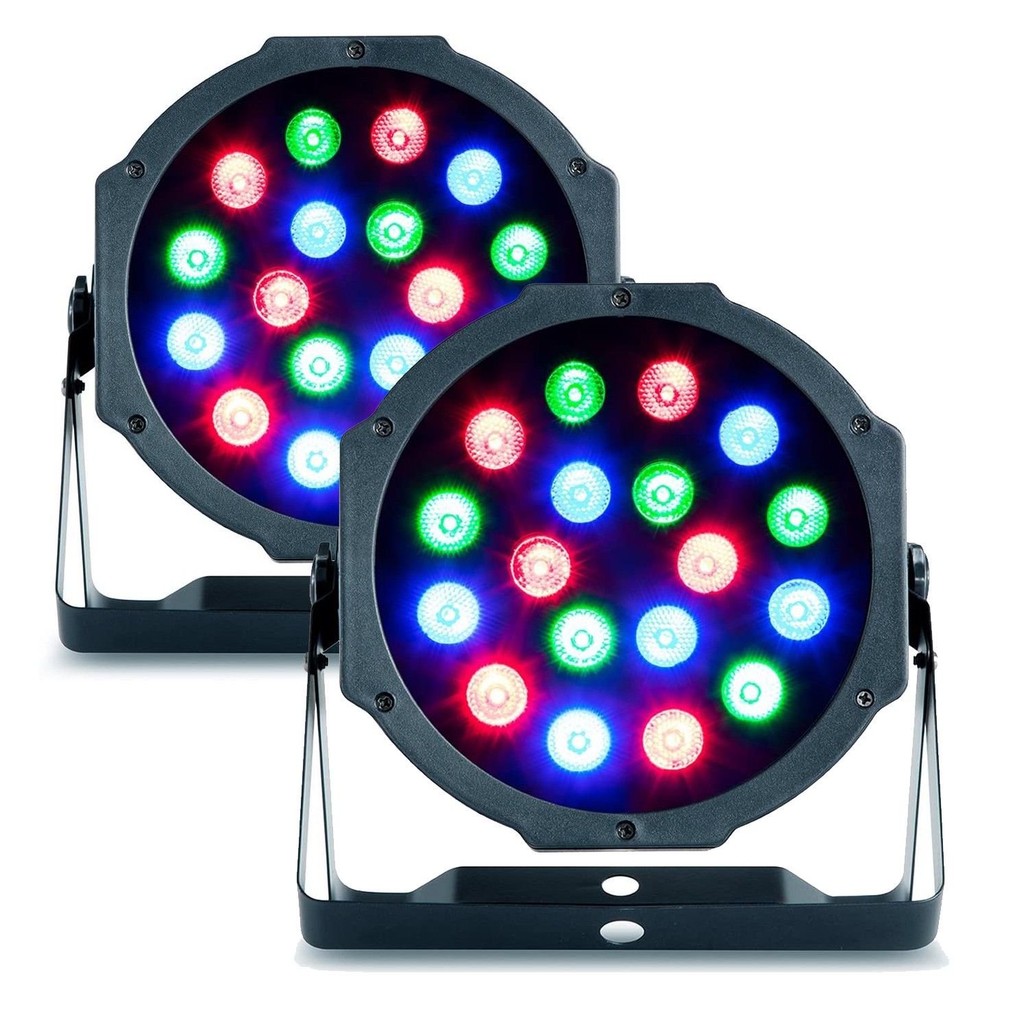 Party Sound & Light LED PAR Lights 18x1W RGB - DJ Light Kit