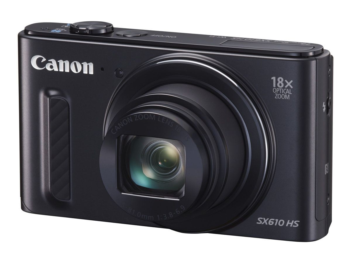 Canon PowerShot SX610 HS Digital Camera - 20.2MP - 18x Optical Zoom - Wi-Fi, NFC - Black