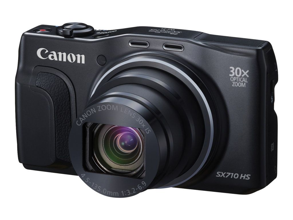Canon PowerShot SX710 HS Compact Digital Camera - 20.3MP, 30x Optical Zoom, Wi-Fi, NFC - Black