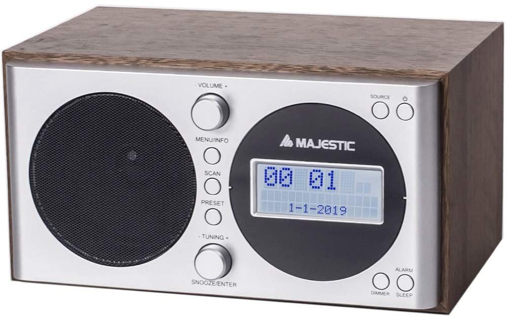 Majestic WR 162 DAB Radio Alarm Clock with LCD Screen