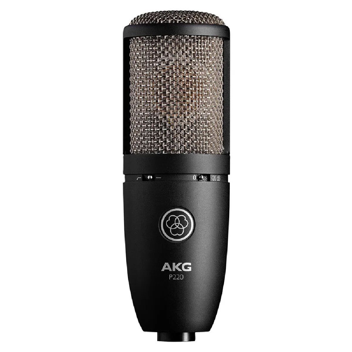 AKG P220 - Black - Electret Microphone - Cardioid - Wired - 20Hz to 20kHz - 155dB SPL - 200 Ohms