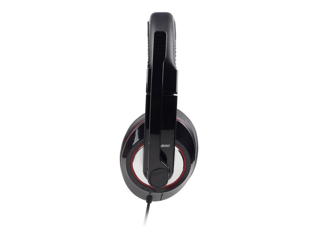 Gembird MHS-001 - Circum-aural Wired Headset - Shiny Black