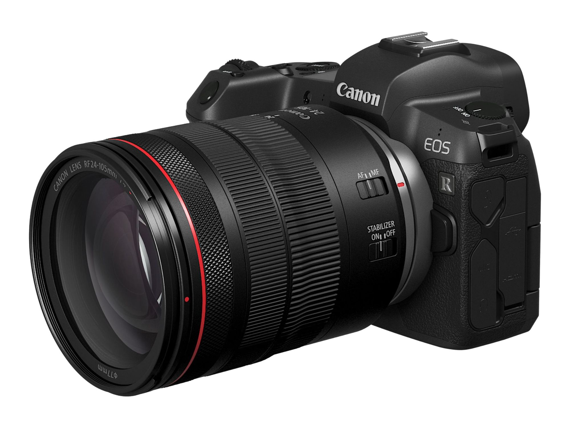 Canon EOS R - Cámara digital - Sin espejo - 30,3 MP - Full Frame - 4K/30 fps - Objetivo zoom óptico 4,3x RF 24-105 mm F4-7,1 IS STM - Wi-Fi, Bluetooth
