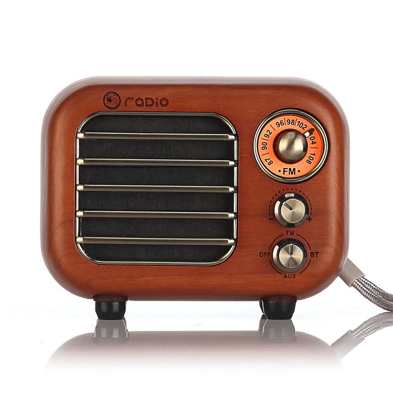 Fuyin R918-A/C Retro Bluetooth Mini Speaker with FM Radio - Light Brown