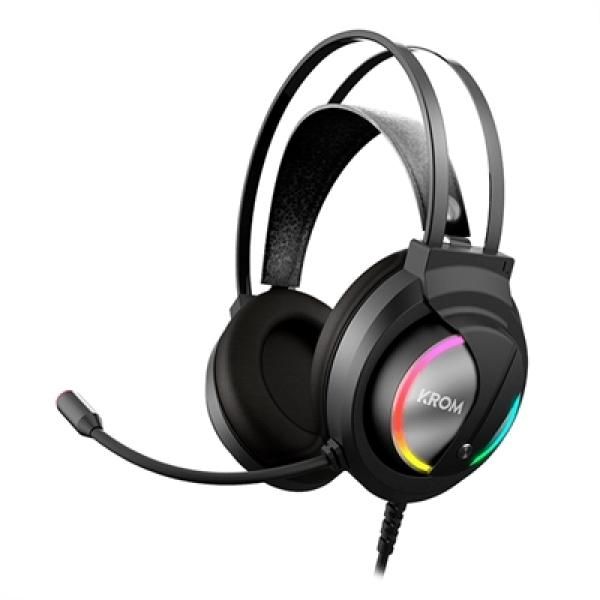 Krom Kappa Gaming Headset with Arc Loop, Black
