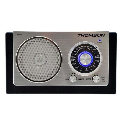 Thomson Retro FM/MW Radio - Black/Silver