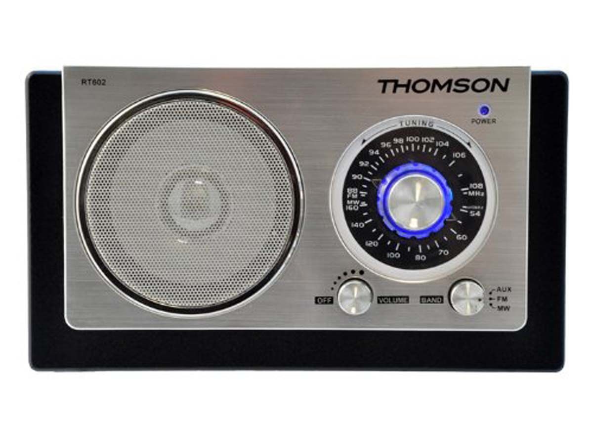 Thomson Retro FM/MW Radio - Black/Silver
