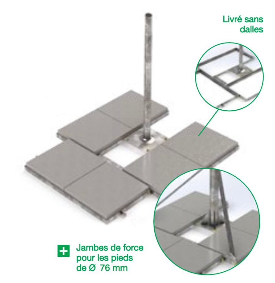 Optex 40x40 Antenna Support with Base and Legs