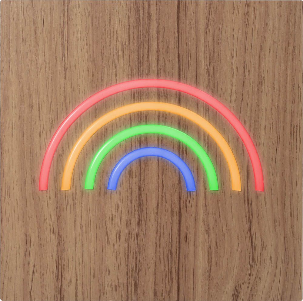 Bigben Connected ColorBlock CBLNEONINDURAINBOWL Large Bluetooth Speaker with Inductive Charging - Rainbow