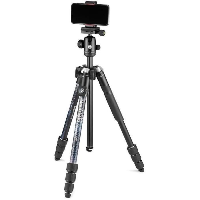 Manfrotto Element MII Mobile BT Aluminum Tripod - Black (Size: 4in, Color: Black, Capacity: For compact, hybrid, or DSLR cameras)