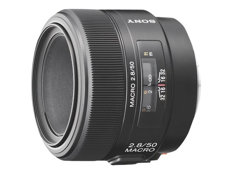 Sony SAL50M28 Macro Lens - 50mm f/2.8 - A-Mount - For Handycam NEX-VG900, DSLR-A100, SLT-A57, A58, A65, A77, NEX F3 Series