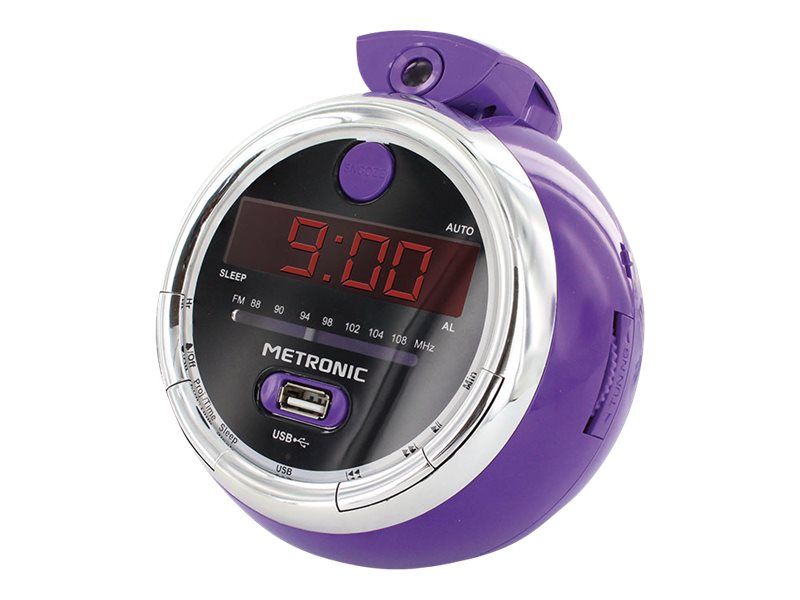 Reloj despertador HF Company Metronic Pop - Púrpura