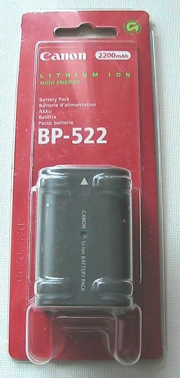 Canon BP-522 Lithium Ion Battery 2200mAh