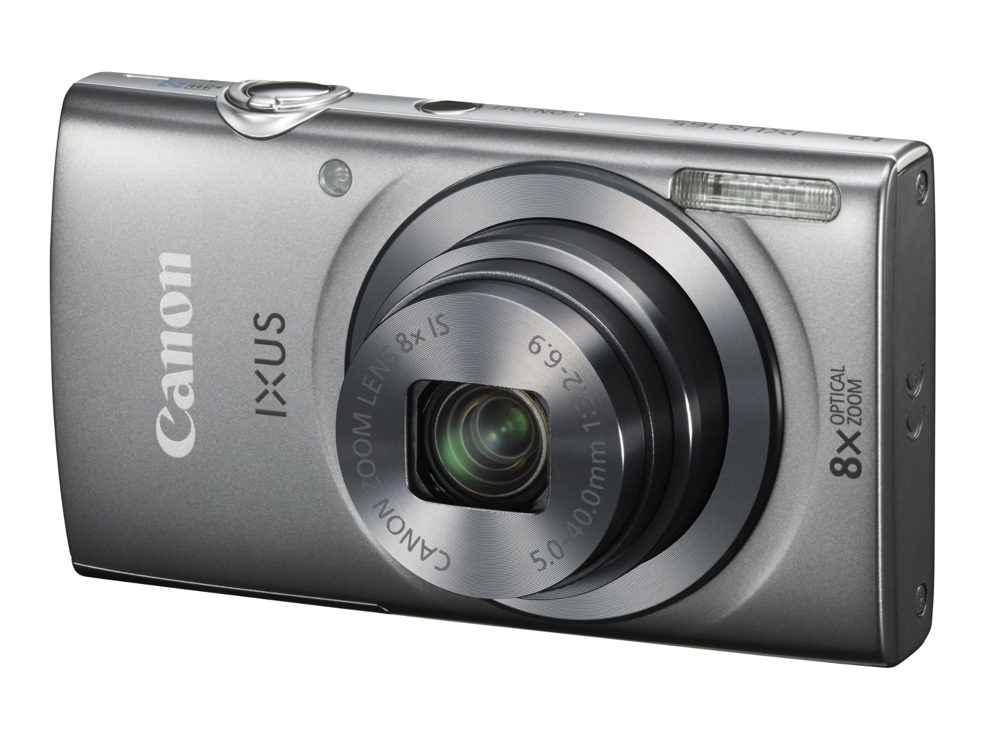 Canon IXUS 165 Digital Camera - Compact - 20.0 MP - 720p - 8x Optical Zoom - Silver