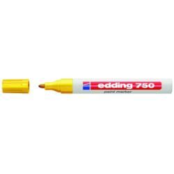 Edding 750 Paint - Permanent Marker - Yellow - Pigment Ink - 2-4 mm Tip - Pack of 10