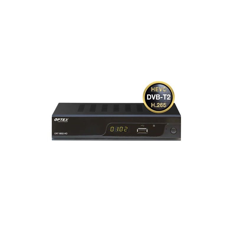 OPTEX TNT HD DVB-T2 Double Tuner HEVC Receiver 2 Tuners