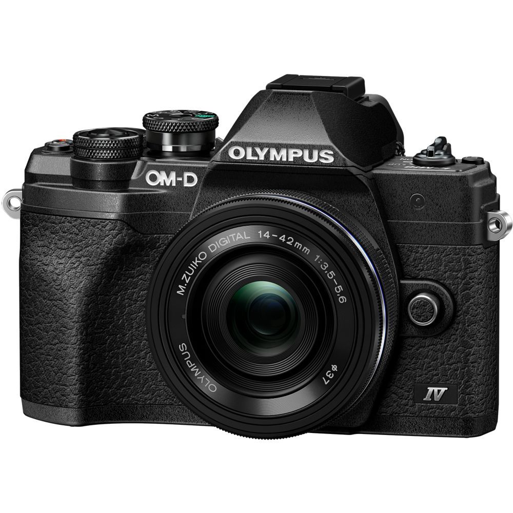 Olympus E-M10 Mark IV Hybrid Camera + Pancake 14-42mm Black