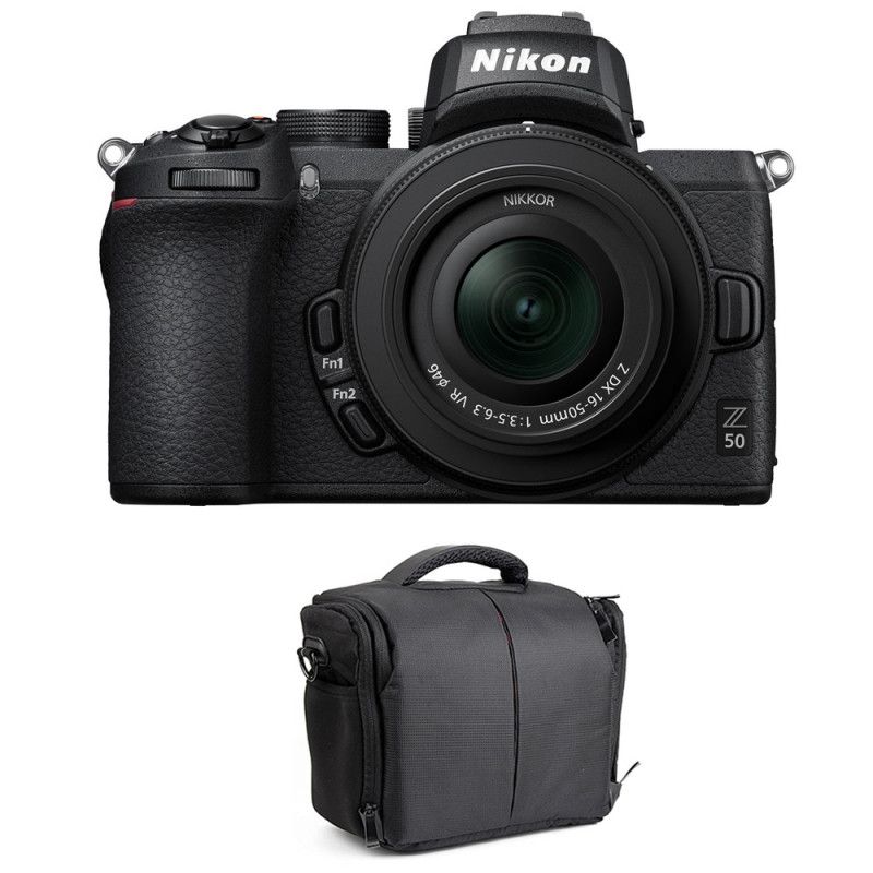 Nikon Z50 Mirrorless Camera Kit with 16-50mm Lens + 2-Year Warranty Bag
