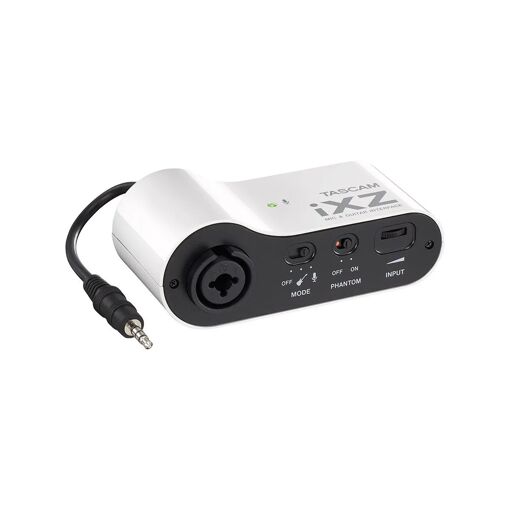 Tascam iXZ - Interface audio iOS - Micro/guitare - Alimentation fantôme - Sortie casque